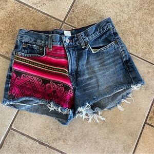 Lucky Brand Boho Jean Shorts, ECU, size 28/8.